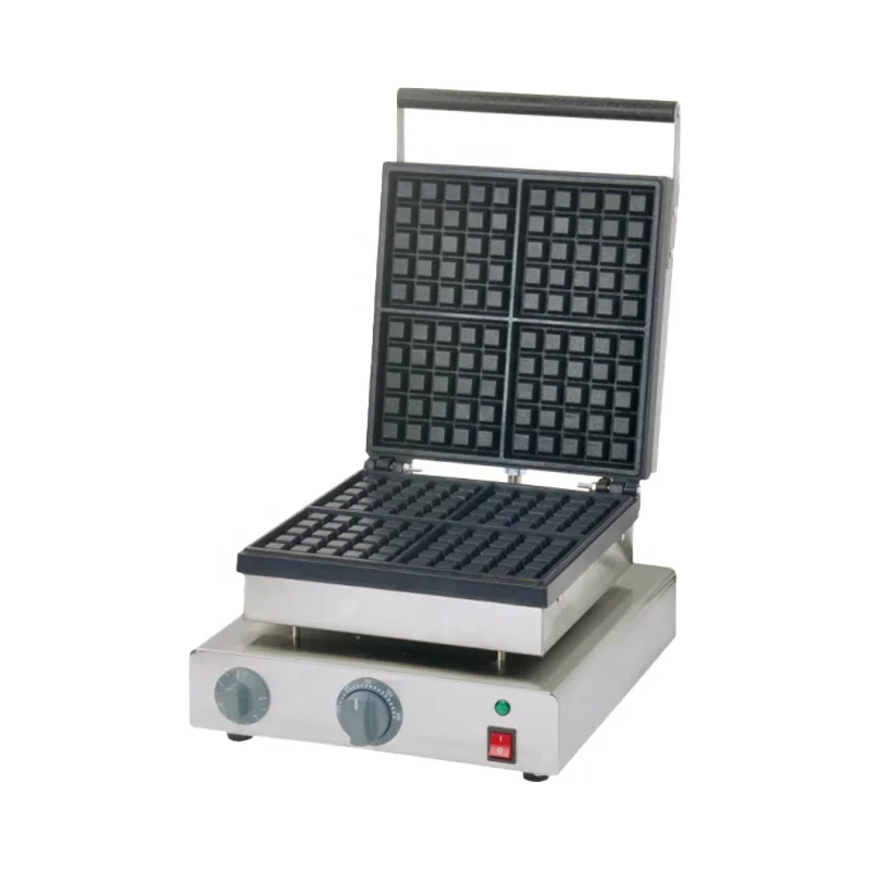 Waffle Iron Belgian - Шеф-повар Prosentials, 4-пластинчатая коммерческая вафельница, высшего