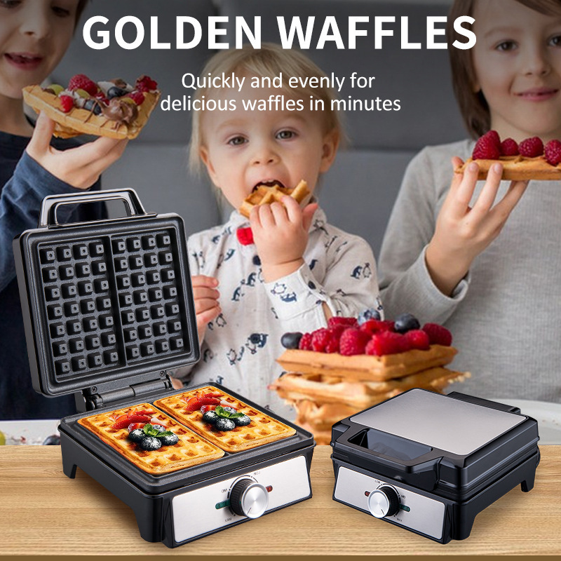Waffle Iron Belgian - Вафельница, 2 ломтика, регулируемая температура, электрическая