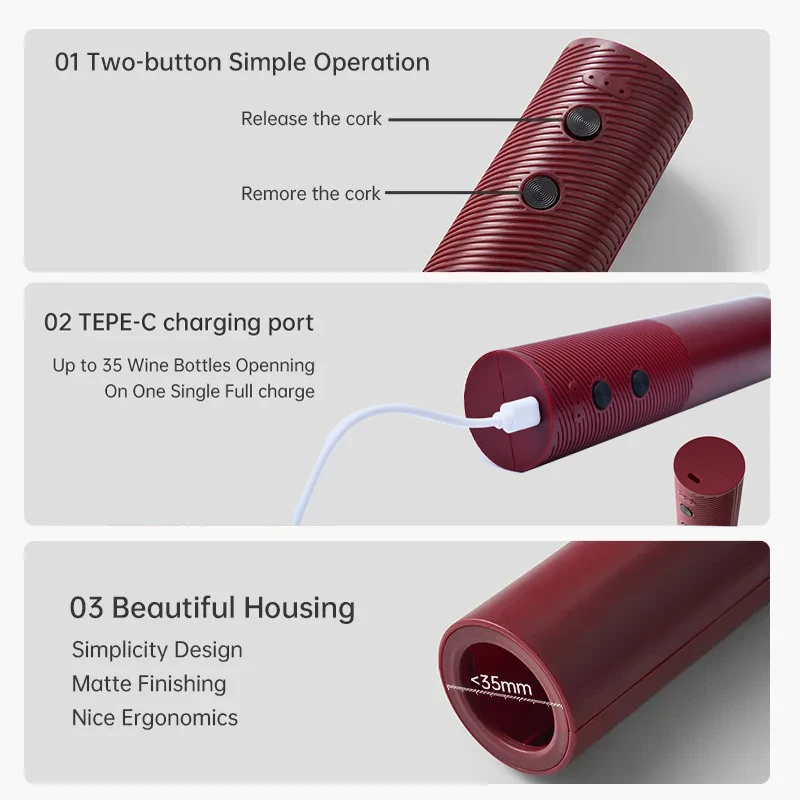Электрический штопор для вина  – обзор и цена Wine Opener Electric